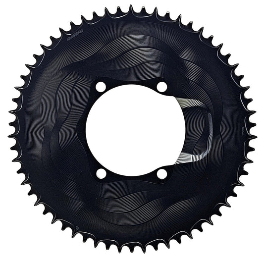 Einfachkettenblatt 12-fach ALUGEAR AERO 110 BCD für Shimano Schwarz