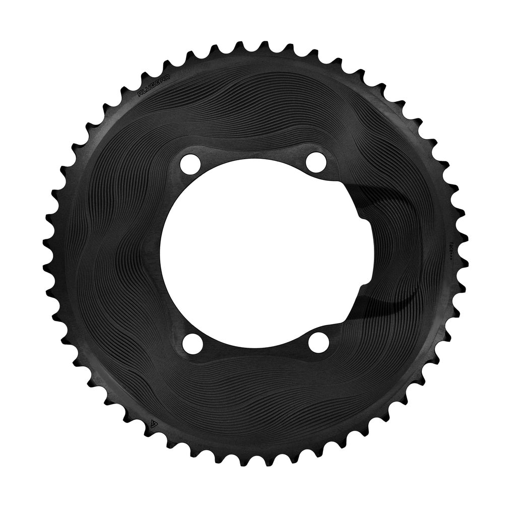 Außenkettenblatt 12-fach ALUGEAR AERO 110 BCD für Shimano Schwarz