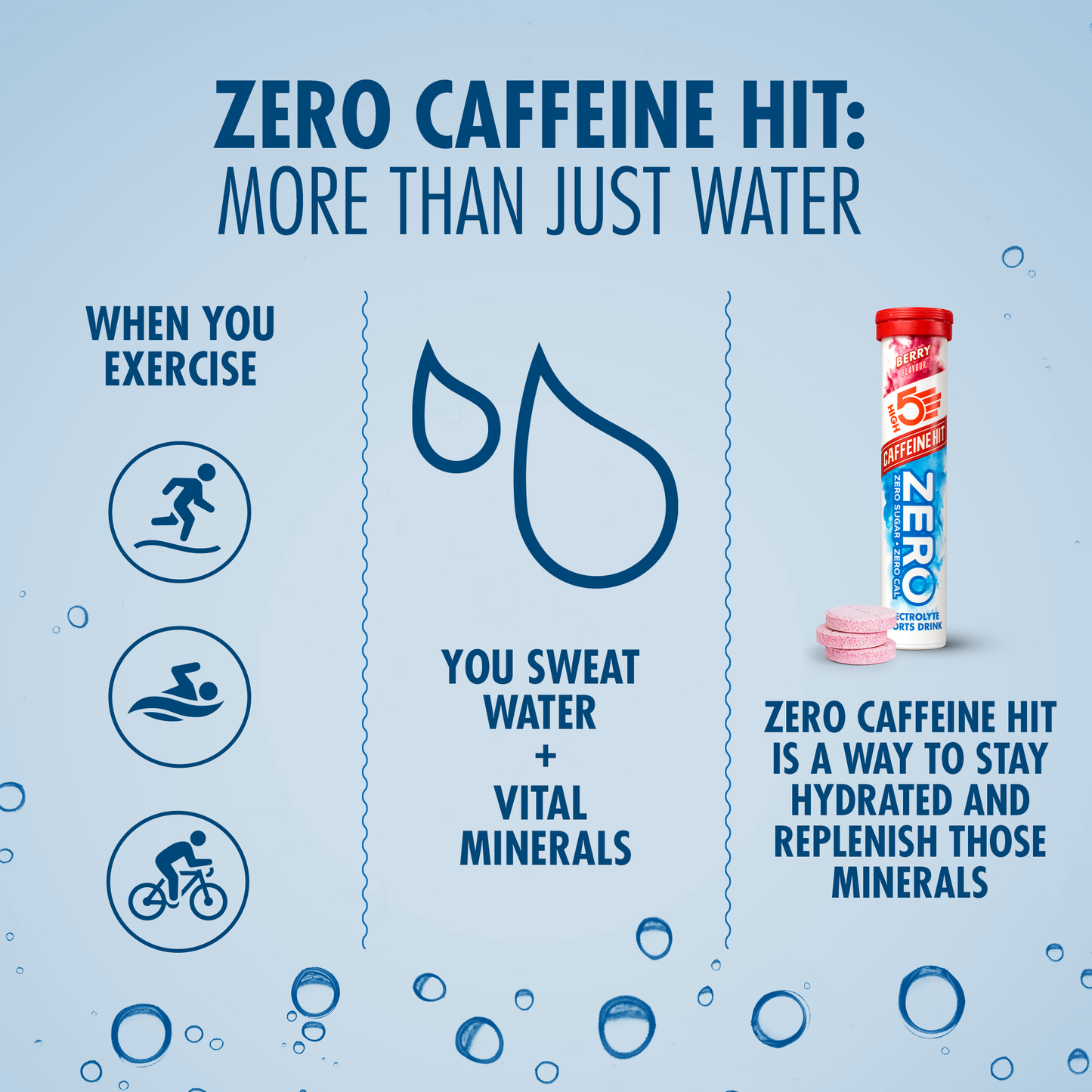 HIGH5 ZERO Koffeinfreie Elektrolyt-Hydratationstabletten (x20) Früchte Rot