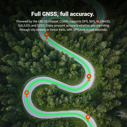 COOSPO CS600 GPS-Fahrradcomputer — Darstellung der Multi-GNSS-Positionsbestimmung