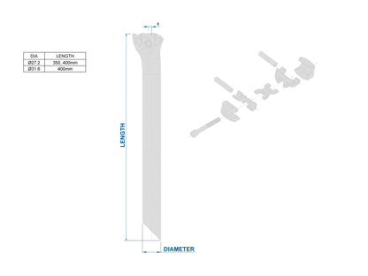 Sattelstütze RITCHEY SUPERLOGIC ONE-BOLT Versatz 5mm