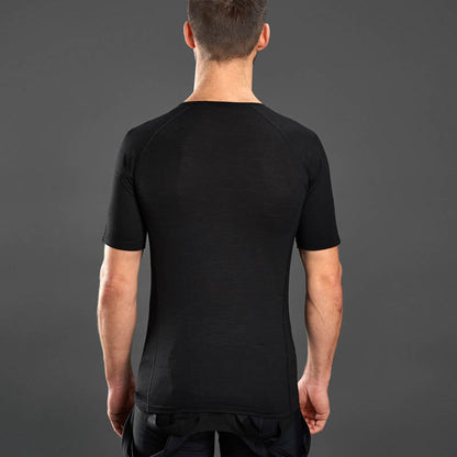 GRIPGRAB MERINO BLEND THERMAL Kurzarm-Unterhemd Schwarz