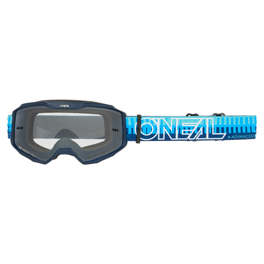 O'NEAL B-10 STRIPED Maske Blau Klarer Schirm