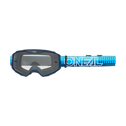 O'NEAL B-10 Brille mit Streifen in Blau, klares Glas