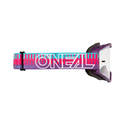 O'NEAL B-10 STRIPED Maske Rosa/Violett Klarsichtscheibe