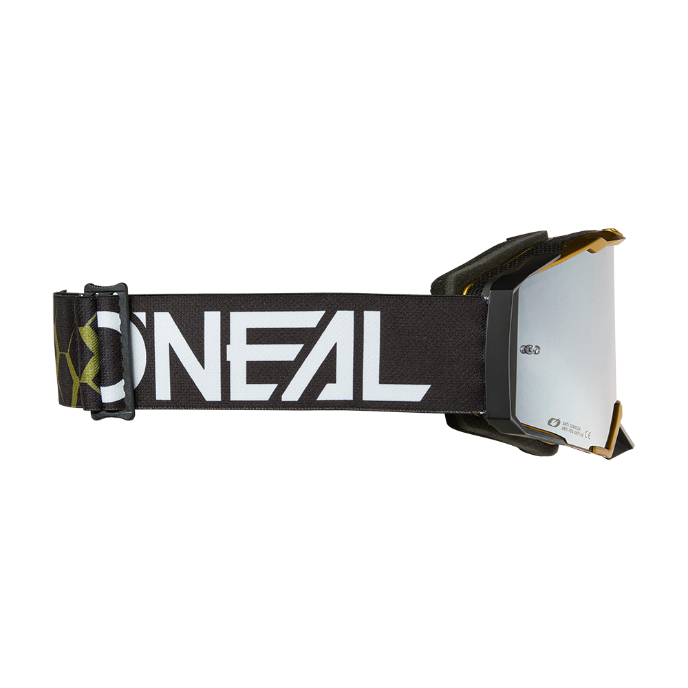 O'NEAL B-33 HEXA Maske Schwarz/Gold Silver Mirror Screen