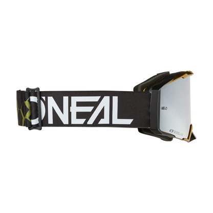 Maske O'NEAL B-33 HEXA Schwarz/Gold Scheibe Silber Spiegel