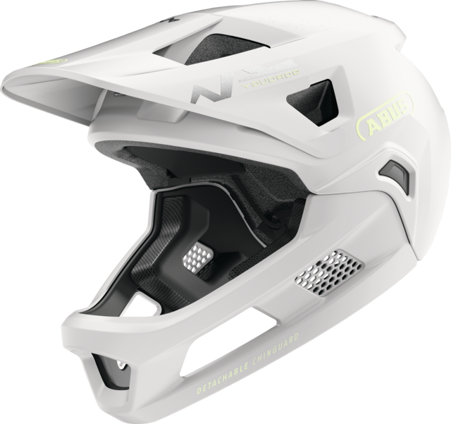 MTB-Helm ABUS YOUDROP FF Junior Lemon Weiß