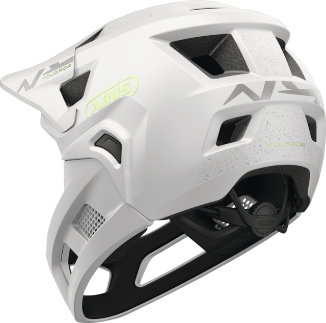 MTB-Helm ABUS YOUDROP FF Junior Lemon Weiß