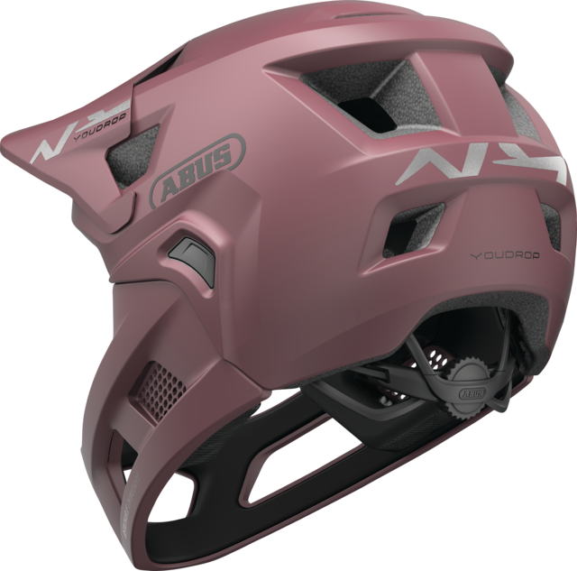 ABUS YOUDROP FF Junior MTB-Helm Blush Rot