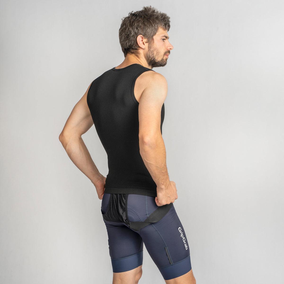 Ärmelloses Funktionsunterhemd GRIPGRAB PACR SPRING AUTUMN SEAMLESS Schwarz