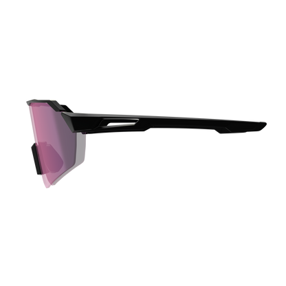 Brille LEATT RIDEVIZ LITE LARGE Satin Schwarz Glas Iriz Crystal Violett