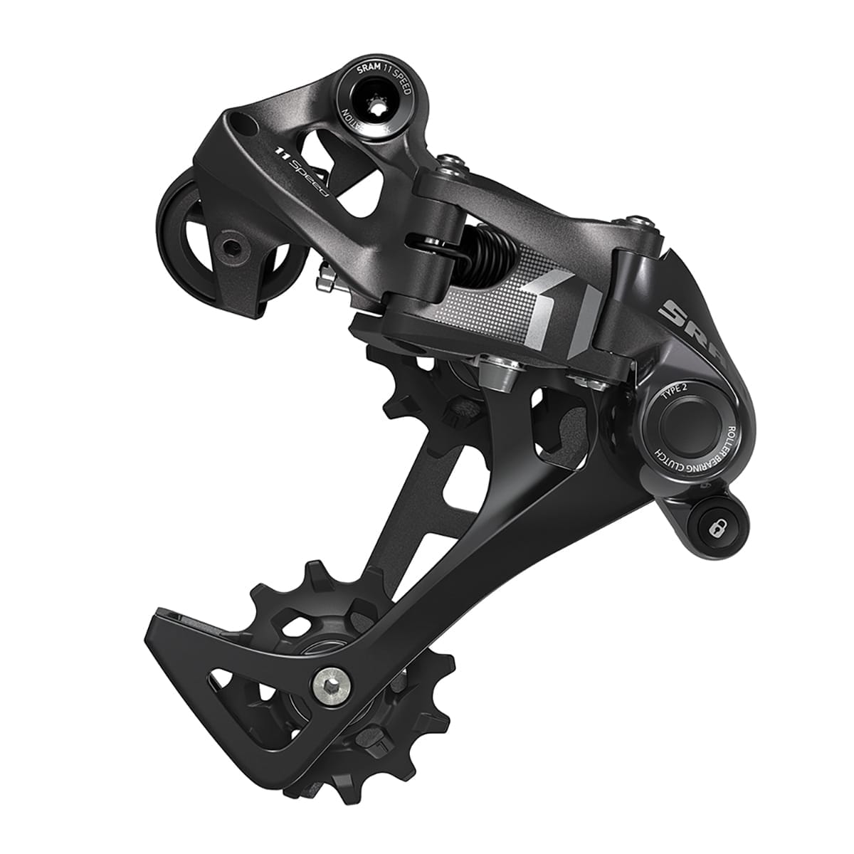 Hinterer Umwerfer SRAM X1 Type 2.1 11-fach Langer Gabelkopf Schwarz *