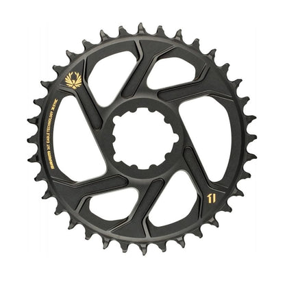 Einzelkettenblatt SRAM X-SYNC2 EAGLE BOOST 12V Direct Mount Offset 3mm Alu Schwarz/Gold