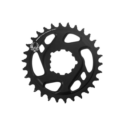 Mono-Kettenblatt SRAM X-SYNC2 EAGLE 12V Direct Mount Offset 6mm Geschmiedetes Alu Schwarz