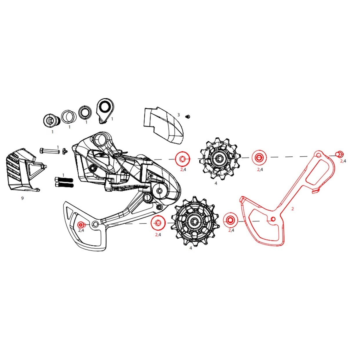 Chape Interne SRAM SX/NX Eagle/ GX Eagle AXS #11.7518.092.004