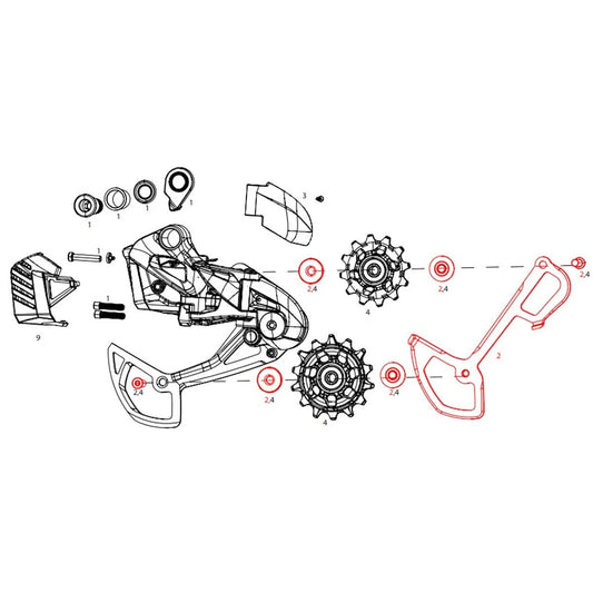 Chape Interne SRAM SX/NX Eagle/ GX Eagle AXS #11.7518.092.004