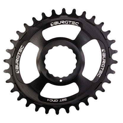 Mono-Kettenblatt BURGTEC THICK THIN OVAL RaceFace Cinch 10/11/12V Direct Mount Narrow Wide Schwarz