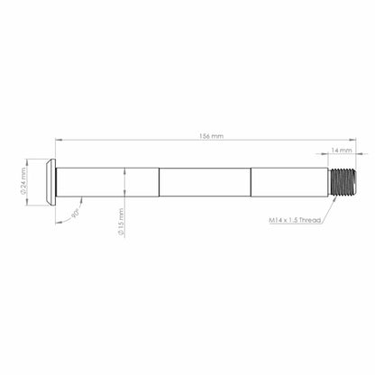 Vorderradachse BURGTEC für Gabel FOX 15x110 mm Boost Vorne 2021 Gold