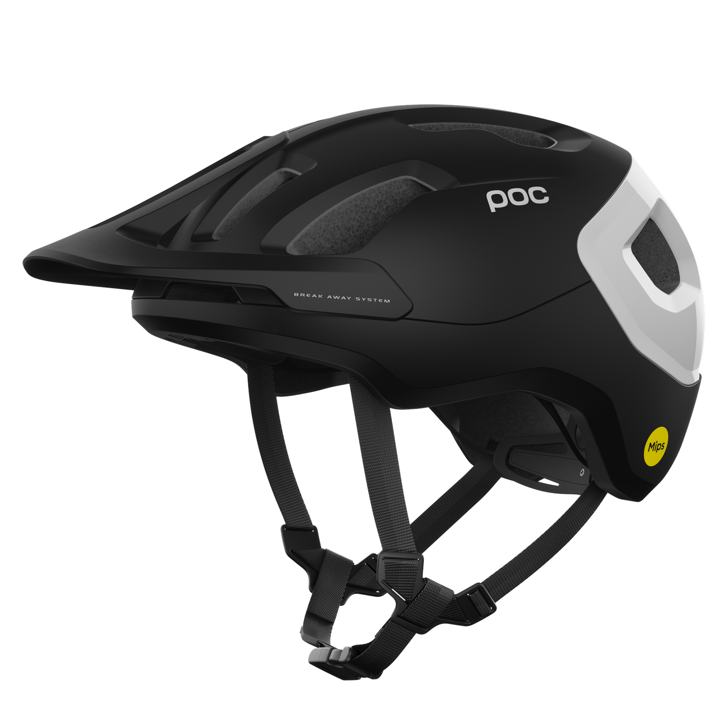 MTB-Helm POC AXION RACE MIPS Mattschwarz/Weiss