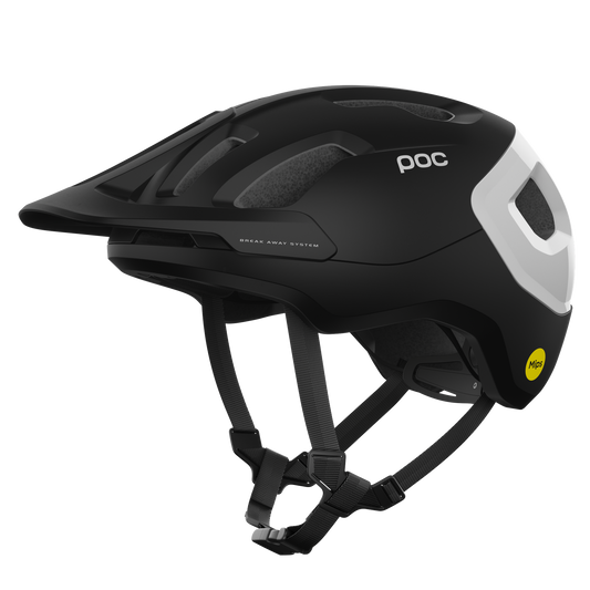 MTB-Helm POC AXION RACE MIPS Mattschwarz/Weiss