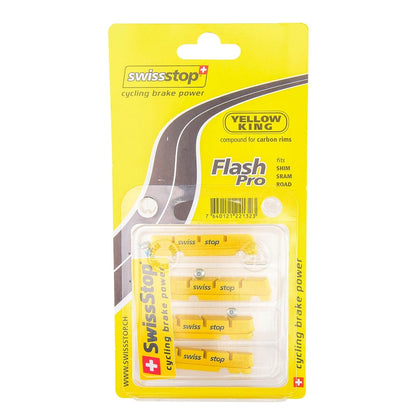 Set 4 Bremsbeläge SWISS STOP FLASH Gelb Carbon