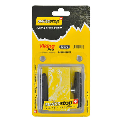 Set 2 Bremsbackenhalter SWISS STOP VIKING Schwarz Aluminium