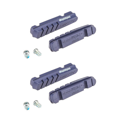 Set 4 Bremsbeläge SWISS STOP FLASH EVO Blau Aluminium