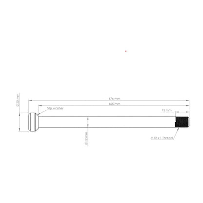 Hinterradachse BURGTEC 175,5 mm für Specialized-Rahmen Gold