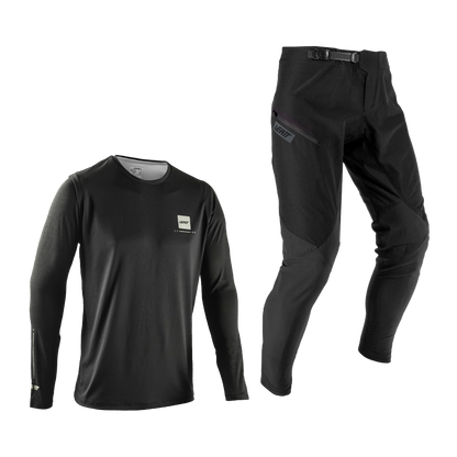 LEATT MTB GRAVITY 1.0 Junior Trikot + Hose Kit Schwarz