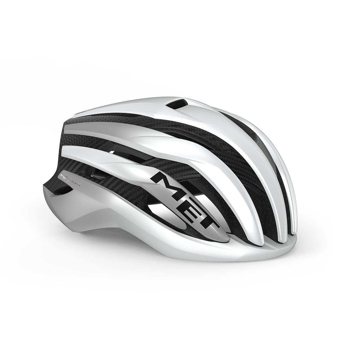 Casque Route MET TRENTA 3K CARBON MIPS Blanc Argent Mat