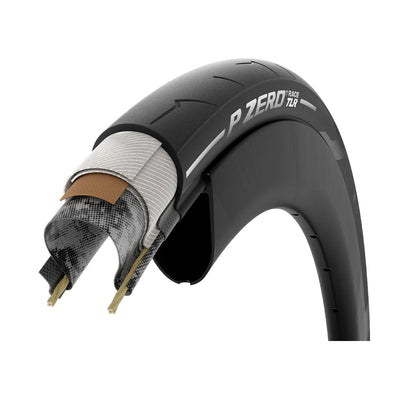 Reifen PIRELLI P ZERO RACE TLR 700c Tubeless Ready Braun