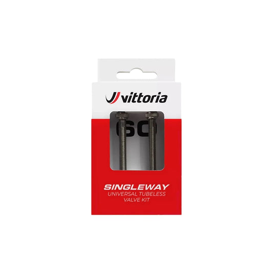 Tubeless-Ventile VITTORIA SINGLEWAY Silber Presta (x2)