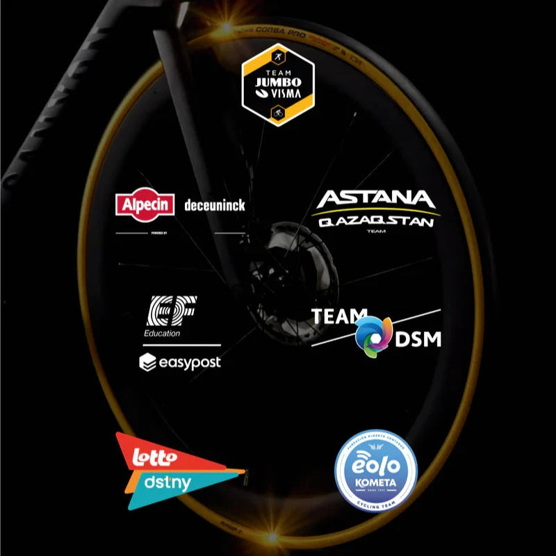 Paar VITTORIA CORSA PRO Reifen 700x28c Tubeless Ready - Limitierte Auflage Gold