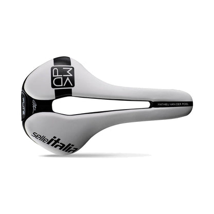 Sattel SELLE ITALIA FLITE BOOST SUPERFLOW L Carbon-Schienen - Sonderedition Mathieu VAN DER POEL