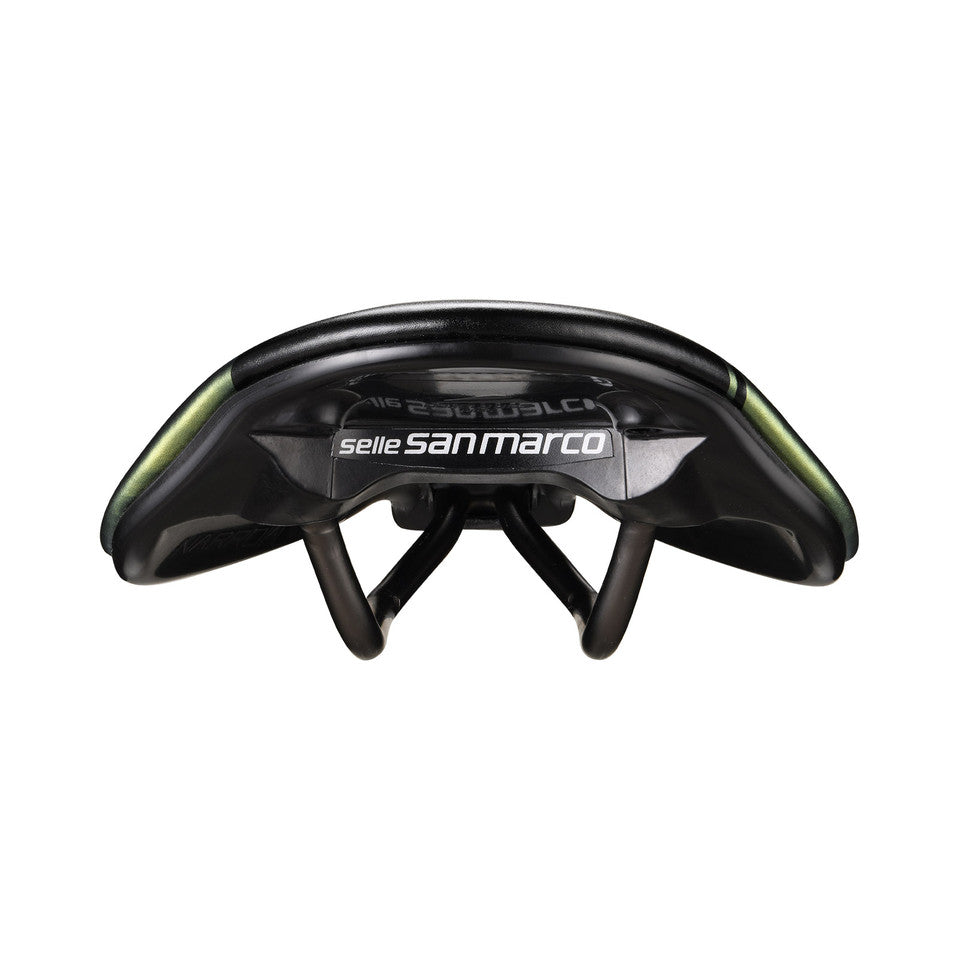 Sattel SAN MARCO SHORTFIT 2.0 OPEN-FIT RACING L3 Breite 155mm Stahlschienen Xsilite Gold