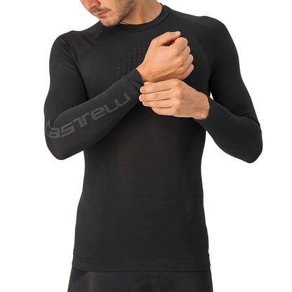 Unterhemd CASTELLI CORE SEAMLESS Lange Ärmel Schwarz