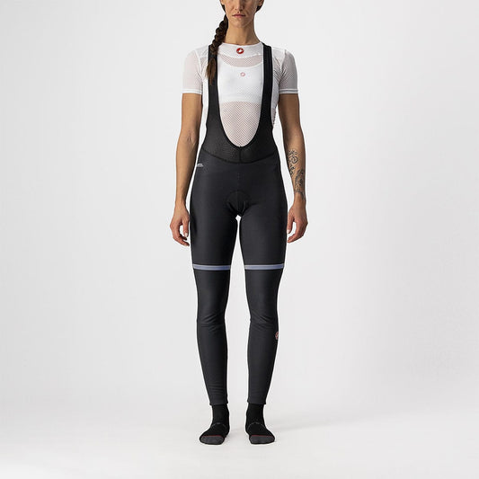 CASTELLI POLARE 3 Damen Lange Trägerhose Schwarz