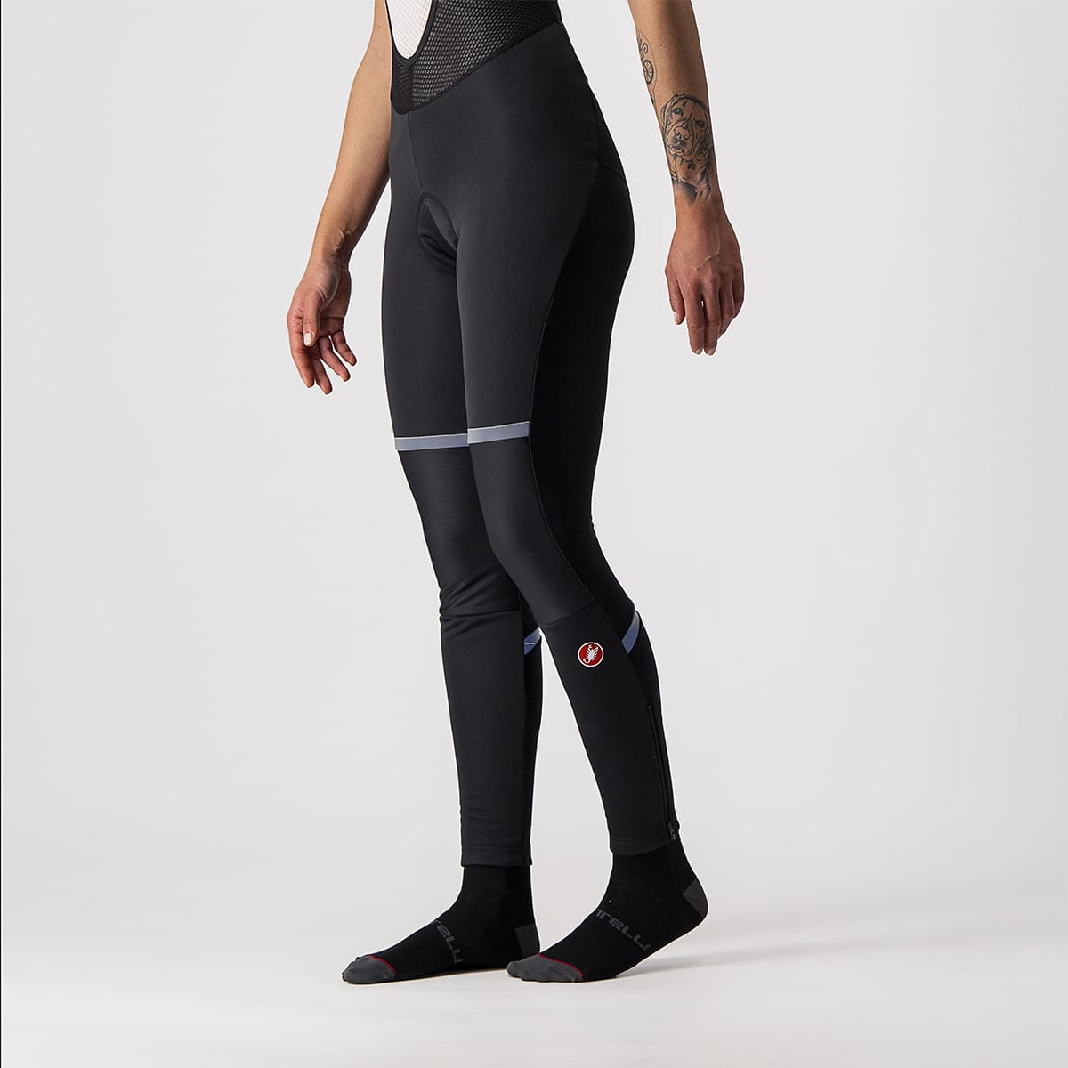 CASTELLI POLARE 3 Damen Lange Trägerhose Schwarz