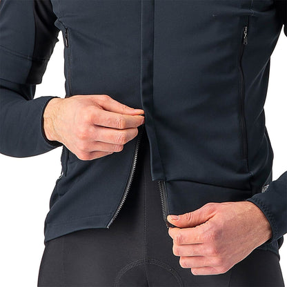 Jacke CASTELLI CONVERTIBLE PERFETTO ROS 2 Schwarz/Schwarz Reflex