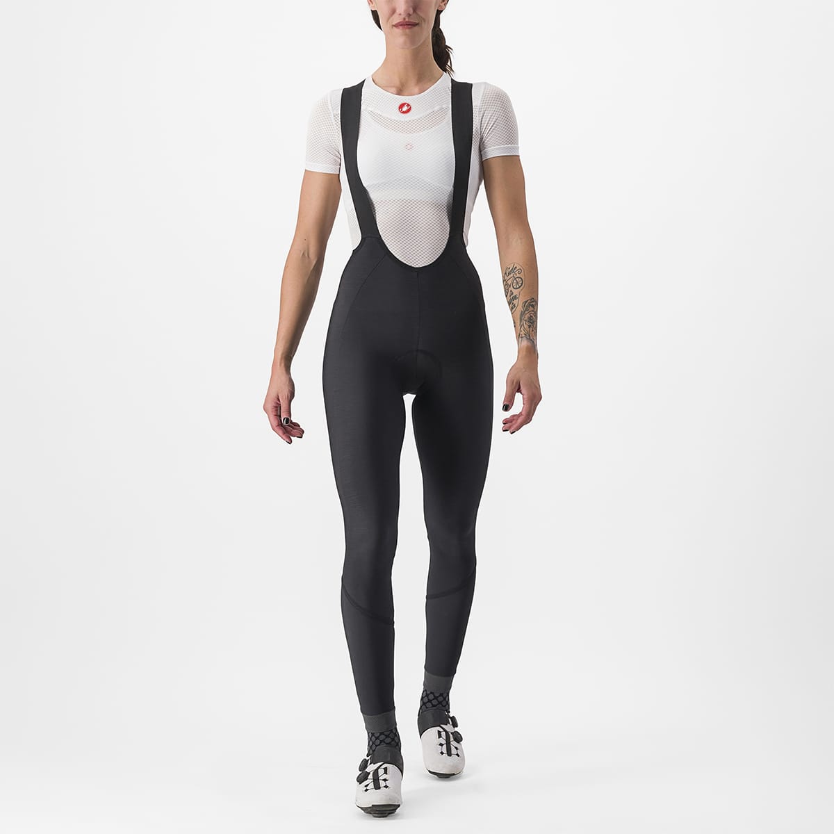 CASTELLI VELOCISSIMA DT Damen Lange Trägerhose Schwarz Reflex