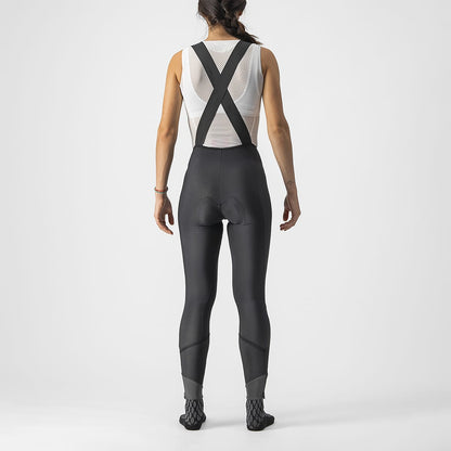 Lange Trägerhose CASTELLI VELOCISSIMA DT Damen Schwarz Reflex