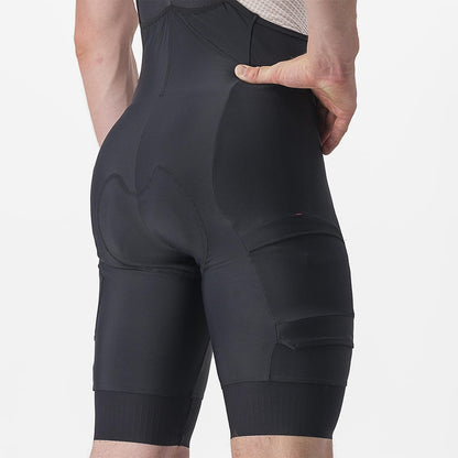 Kurze Trägerhose CASTELLI UNLIMITED CARGO Schwarz