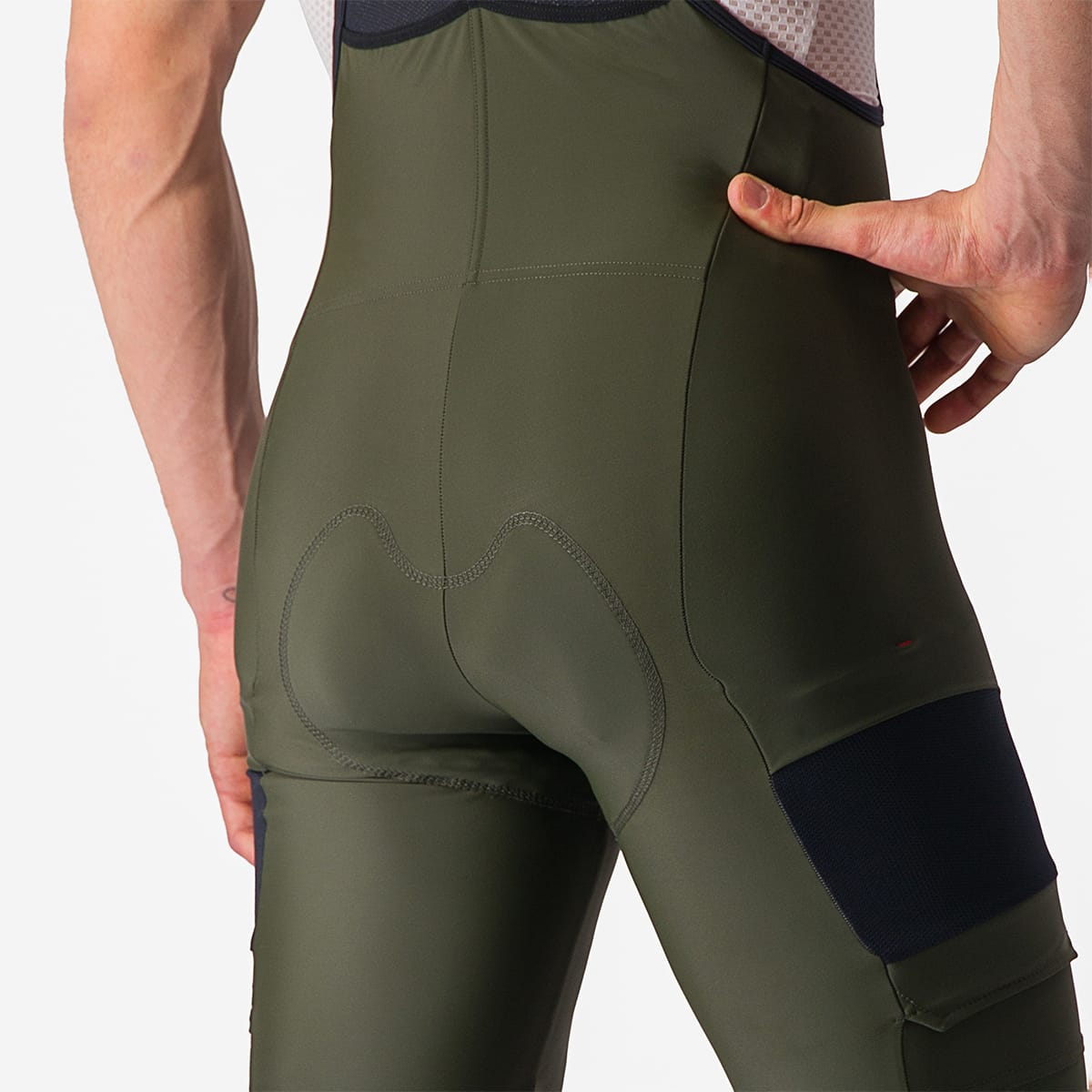 CASTELLI UNLIMITED CARGO Kurze Trägerhose Grün