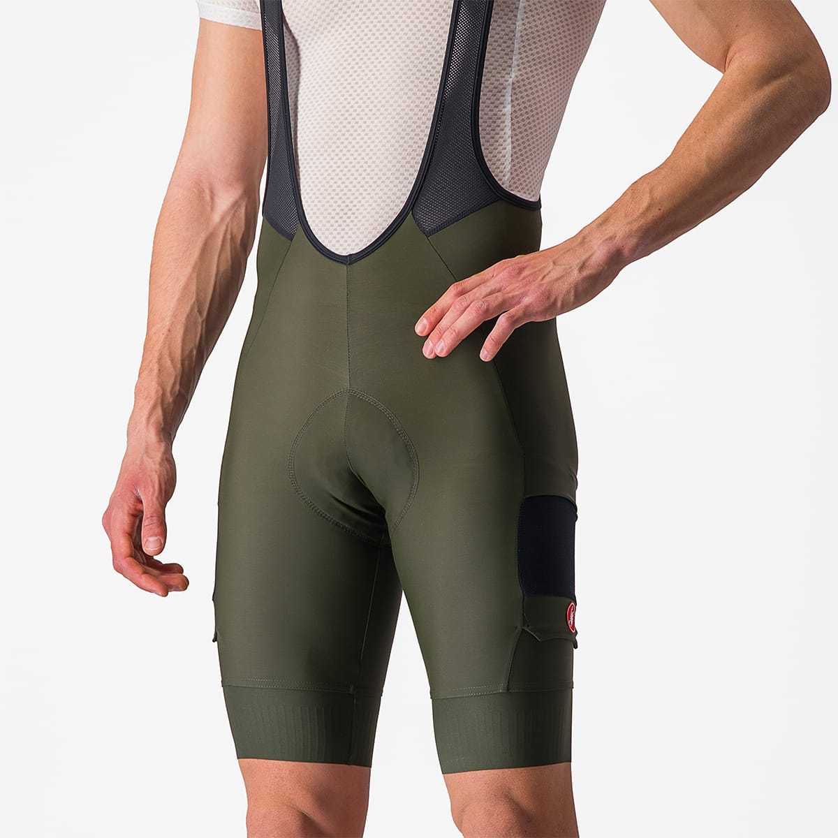 CASTELLI UNLIMITED CARGO Kurze Trägerhose Grün