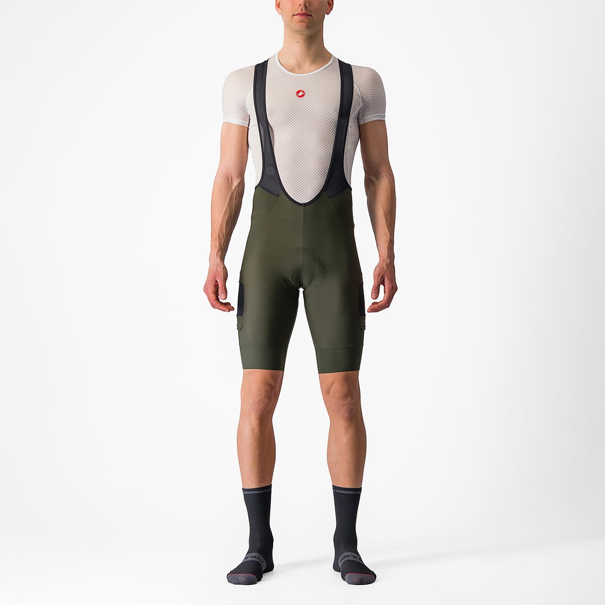 CASTELLI UNLIMITED CARGO Kurze Trägerhose Grün