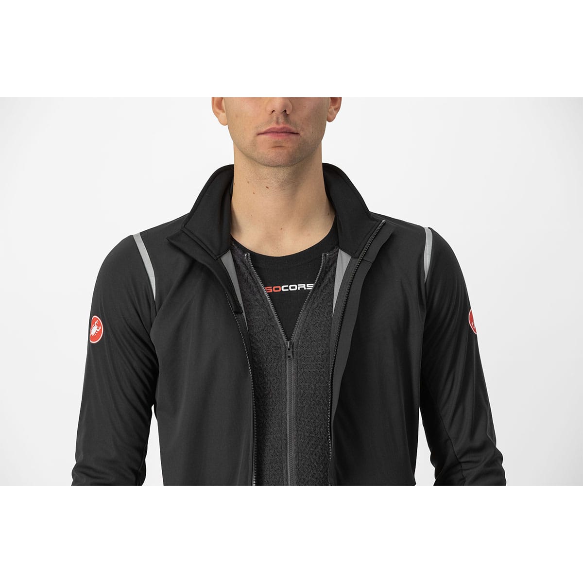 CASTELLI ALPHA DOPPIO ROS Jacket Schwarz/Reflex