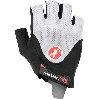 Kurze Handschuhe CASTELLI ARENBERG GEL 2 Weiß/Schwarz