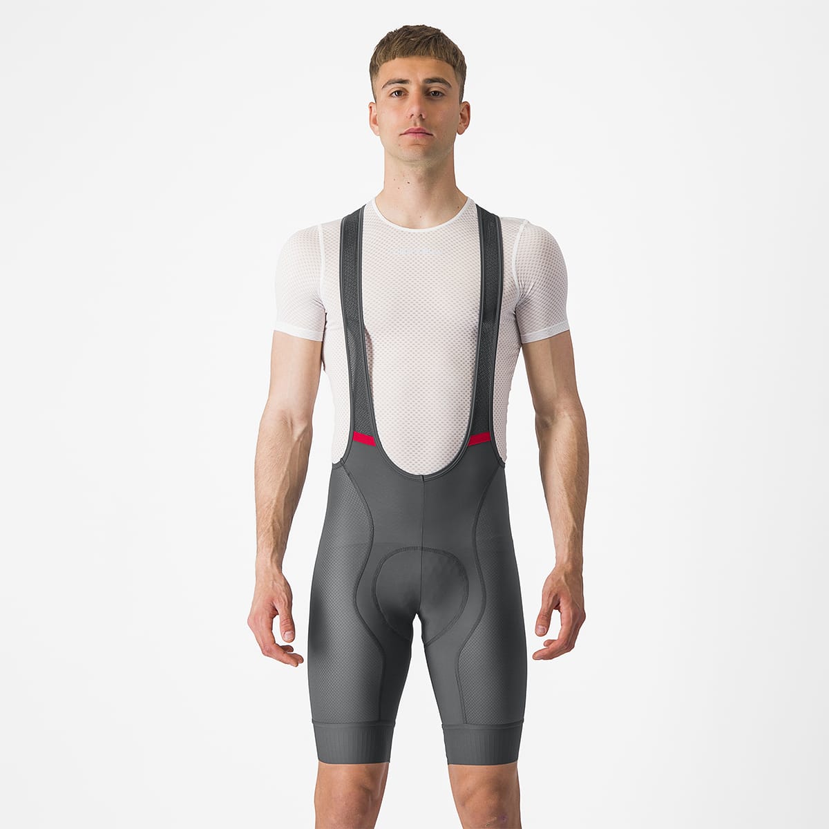 CASTELLI COMPETIZIONE Kurze Trägerhose Grau