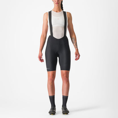 Damen-Kurz-Trägerhose ESPRESSO DT Schwarz